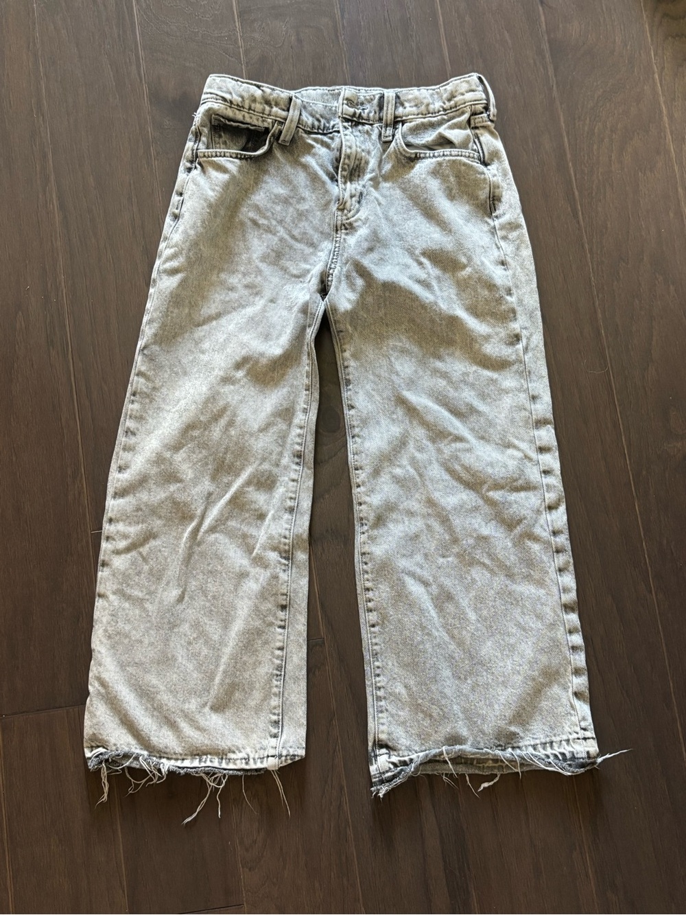 Old Navy Light Gray Kids Wide Leg Jeans